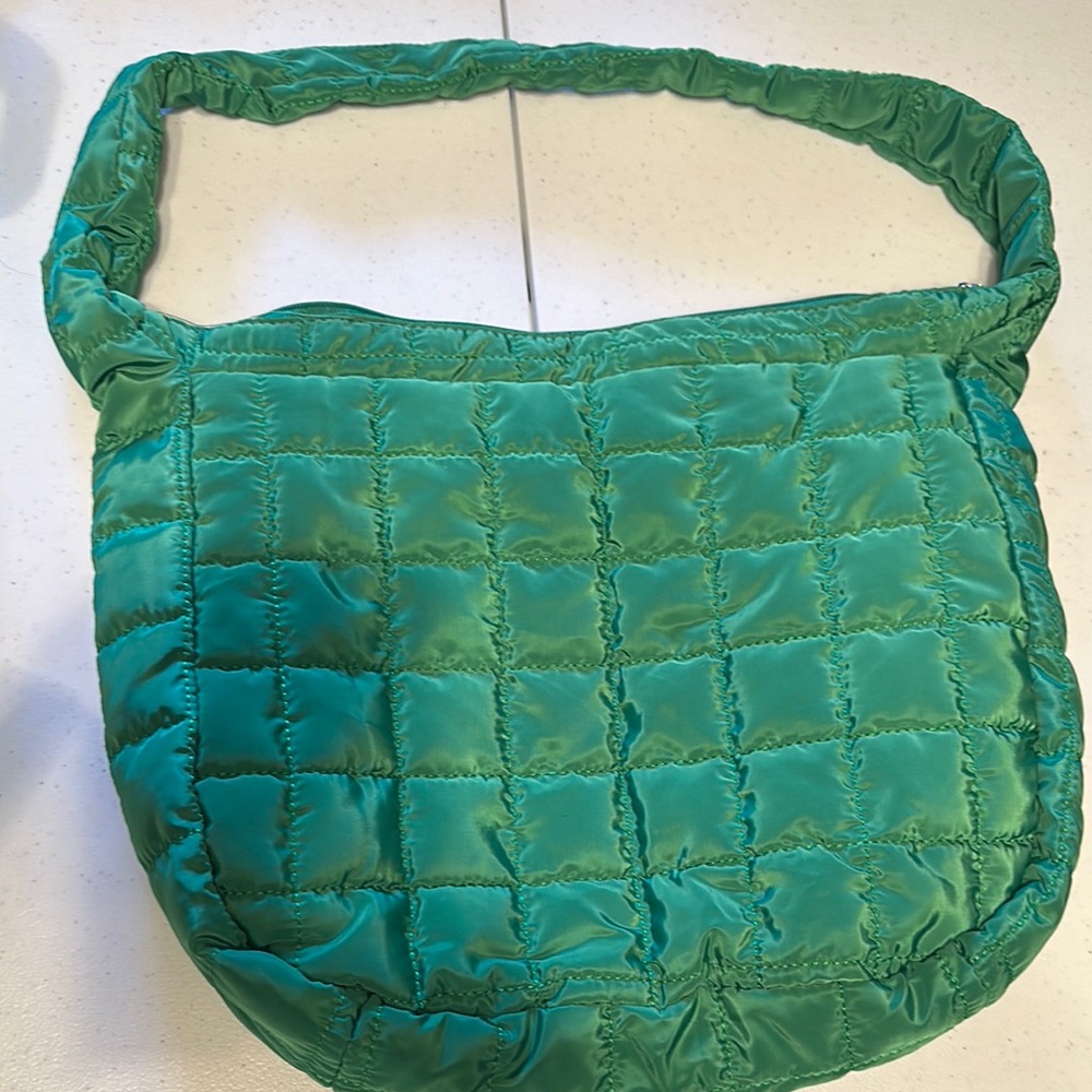 Green Quilted Women's Bag